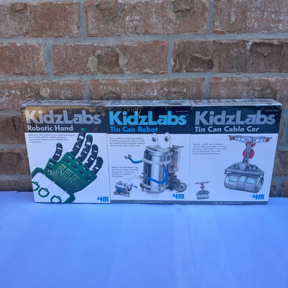 KidzLabs Robot Building Kit, Set of 3 Projects, Science and Tech Toys STEAM